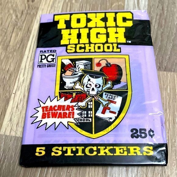 Vintage stickers Toxic High School 90s Topps Sticker Trading Cards Monster high - Picture 1 of 4